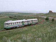 Trains in the South Sardinia West Coast. Between Cagliari and Iglesias, Sulcis