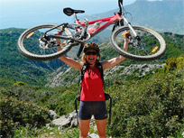 Mountain bike in Sardinia South West coast